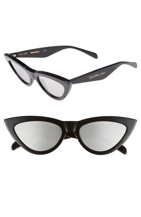 celine edge angular cat eye sunglasses|Celine 56mm cat eye sunglasses.